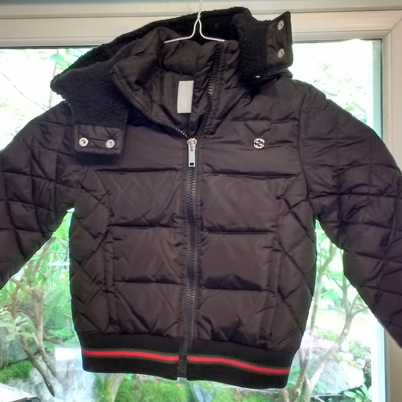 Gucci Down-Filled Hooded Jacket for Kids - Picture 1 of 8